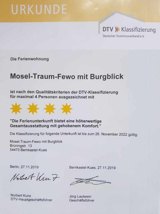 Apartment Moseltraum-fewo Mit Klimaanlage-burgblick Und Balkon *